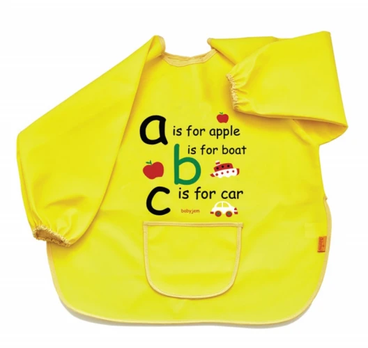 Фартук с рукавами для занятий BabyJem ABC, Жёлтый купить в Кишиневе