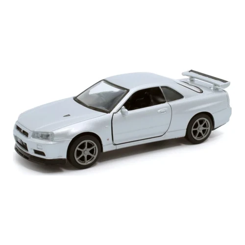 Model de mașină în miniatură Tayumo Nissan Skyline GT-R34 V-Spec II argintiu, 1:36 cumpăra în Chișinau