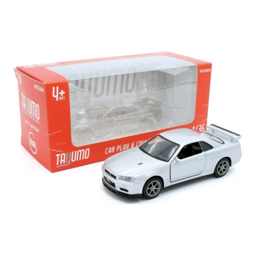 Model de mașină în miniatură Tayumo Nissan Skyline GT-R34 V-Spec II argintiu, 1:36 cumpăra în Chișinau