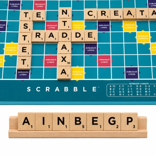 Joc de societate Mattel Scrabble 2 în 1 cu piese din lemn (RO) cumpăra în Chișinau