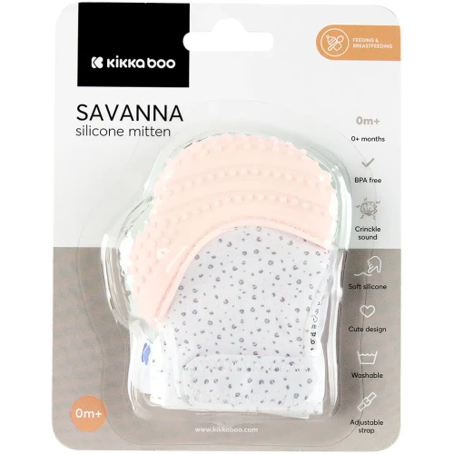Перчатка для прорезывания зубов KikkaBoo Savanna Pink купить в Кишиневе