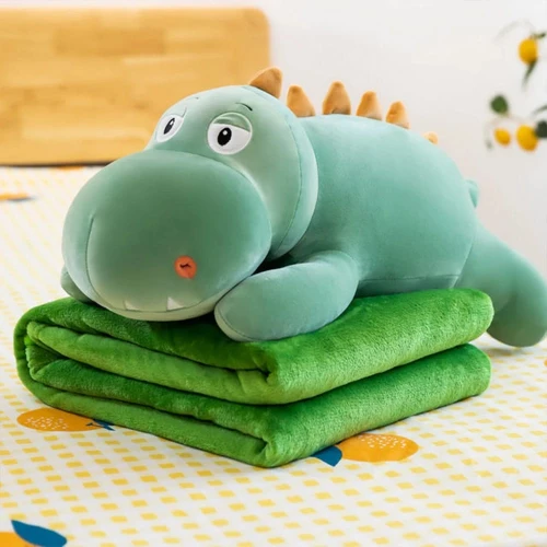 Мягкая игрушка ChiToys Dino с одеялом Зелёный, 60 см купить в Кишиневе