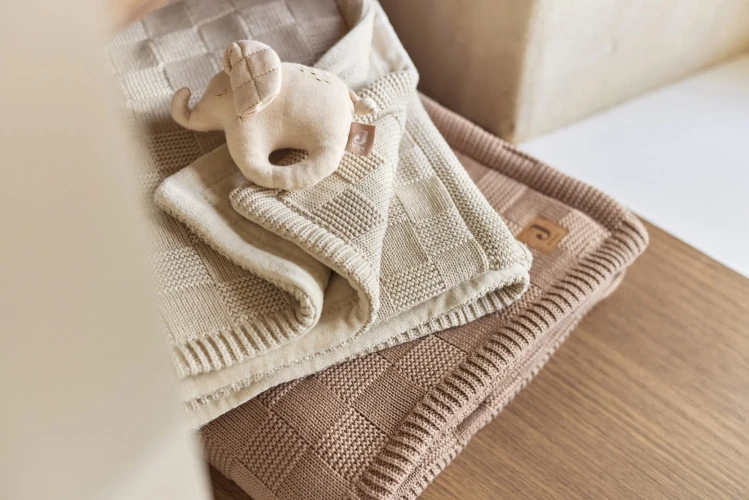 Păturică Jollein Box Knit GOTS Warm Sand, 100x150 cm cumpăra în Chișinau