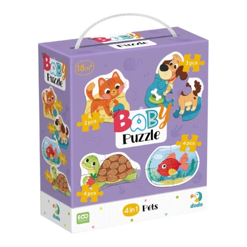 Пазл Dodo Baby Puzzle 4 в 1 Домашние животные, 13 элементов купить в Кишиневе