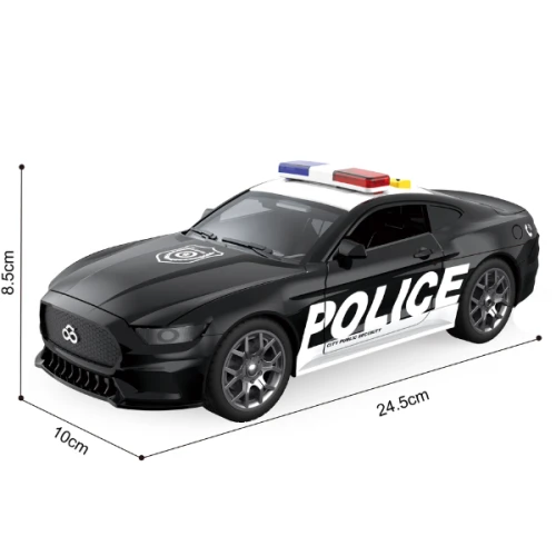 Mașină de poliție Wenyi cu inerție (lumină/sunet), scara 1:18 cumpăra în Chișinau