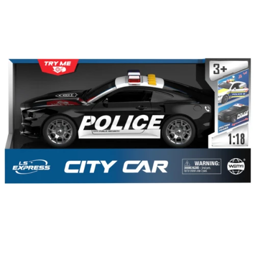 Mașină de poliție Wenyi cu inerție (lumină/sunet), scara 1:18 cumpăra în Chișinau