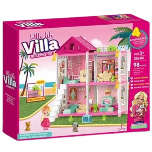Căsuță pentru păpuși Essa Toys Villa, 98 elemente cumpăra în Chișinau
