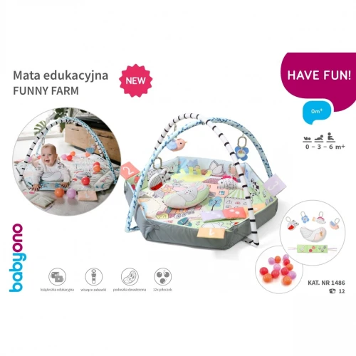 Covoras pentru copii Babyono Funny Farm multicolor, 107 x 95 x 55 cm cumpăra în Chișinau
