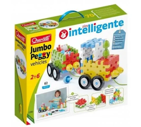 Set construcție Quercettib Jumbo Peggy Vehicles, 62 elemente cumpăra în Chișinau