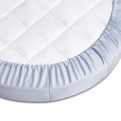 Cearsaf de pat pe elastic Perina Sateen Premium Oval Albastru, 125x75 cm cumpăra în Chișinau