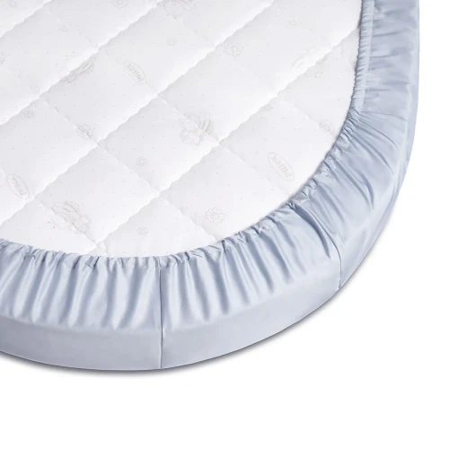 Cearsaf de pat pe elastic Perina Sateen Premium Oval Albastru, 125x75 cm cumpăra în Chișinau