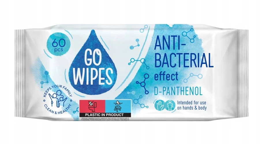Șervețele umede GoWipes Antibacterial, 60 buc. cumpăra în Chișinau