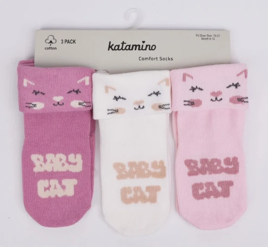 Ciorapei Katamino Baby Cat, 3 buc. (12-18L) cumpăra în Chișinau