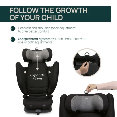 Scaun auto 100-150 cm (i-Size) Isofix Chicco Fold&Go S PoshBlack cumpăra în Chișinau