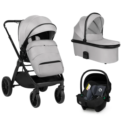 Carucior 3 in 1 KikkaBoo Tiffany Light Grey cumpăra în Chișinau