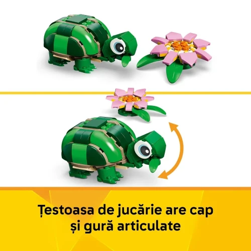 Set construcție Lego Creator Turtle with a Waterlily, 124 elemente cumpăra în Chișinau