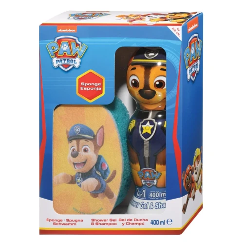 Gel de duș și șampon 2 în 1 Air-Val 2D Paw Patrol Chase + bureta, 400 ml cumpăra în Chișinau