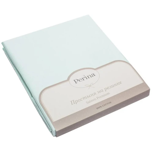 Cearsaf de pat pe elastic Perina Sateen Premium Menta, 120x60 cm cumpăra în Chișinau