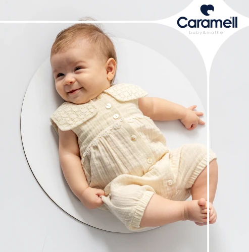 Salopetă Caramell Lace Flowers Beige & Ecru (9-12L) cumpăra în Chișinau