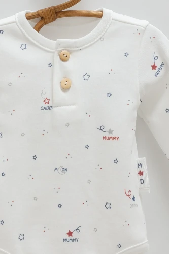 Body cu mânecă lungă Caramell Family Star Ivory, 2 buc. (1-3L) cumpăra în Chișinau
