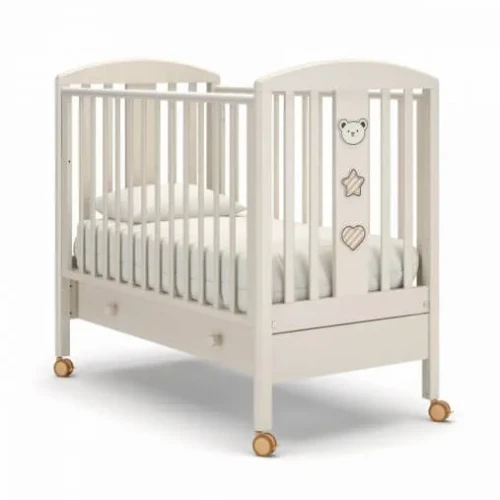 Детская кроватка на колесах с ящиком Дени Люкс Gandylyan ваниль купить в Кишиневе