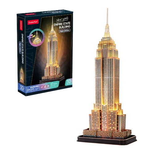 Puzzle 3D Cubic Fun Empire State Building cu iluminare LED, 37 elemente cumpăra în Chișinau
