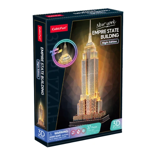 Puzzle 3D Cubic Fun Empire State Building cu iluminare LED, 37 elemente cumpăra în Chișinau
