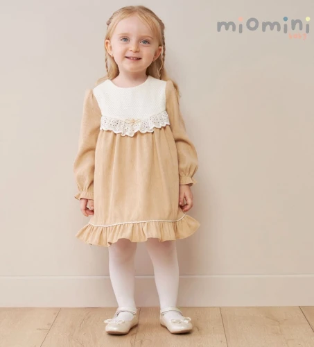 Rochiță cu mânecă lungă Mymio Velur Beige (12-18L) cumpăra în Chișinau