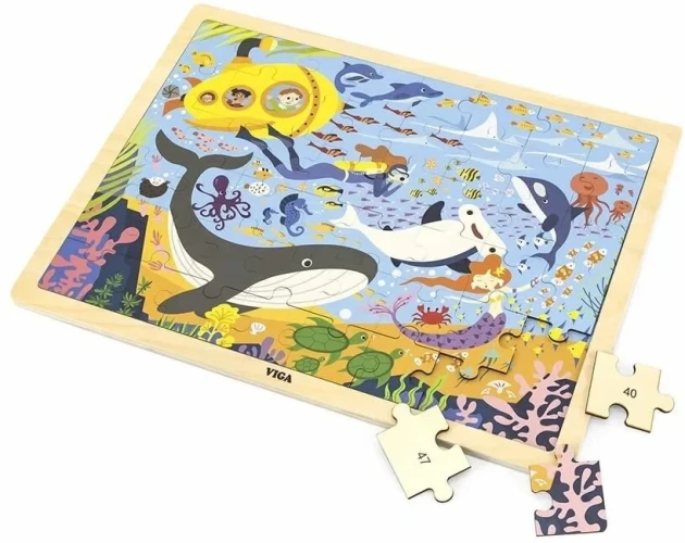 Puzzle din lemn Viga Viața marină, 48 elemente cumpăra în Chișinau