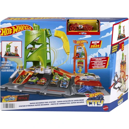Set constructie Hot Wheels City Super Recharge Fuel Station, 2 elemente cumpăra în Chișinau