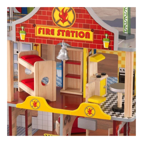 Игровой набор KidKraft Deluxe Fire Station, деревянная пожарная станция, 27 элементов купить в Кишиневе