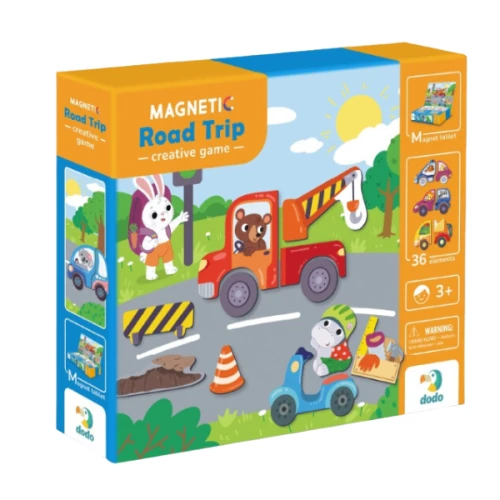 Set de creație Dodo Joc magnetic Aventuri pe drum, 1 tablă magnetică, 26 elemente cumpăra în Chișinau