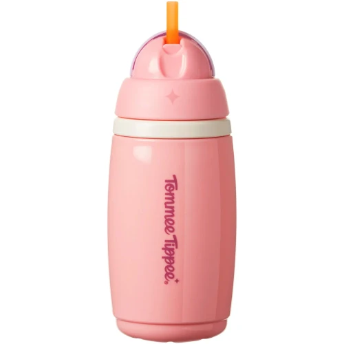 Cană cu pai Tommee Tippee Insulated Straw Pink (12 luni+), 266 ml cumpăra în Chișinau