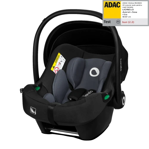 Автолюлька 40-87 см (I-Size) Lionelo Astrid Black Grey купить в Кишиневе