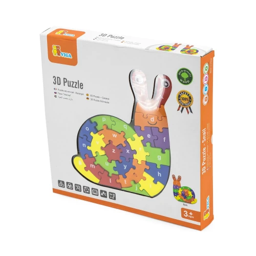 Puzzle din lemn Viga 3D Snail, 26 elemente cumpăra în Chișinau