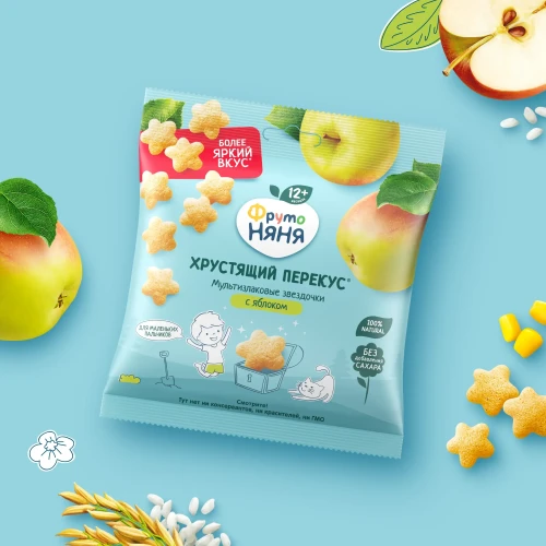 Stele crocante ФрутоНяня Frutopuffs Mar (12 luni+), 21 gr cumpăra în Chișinau