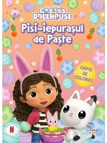 Carte de colorat Gabby's Dollhouse. Pisi-iepurașul de Paște cumpăra în Chișinau