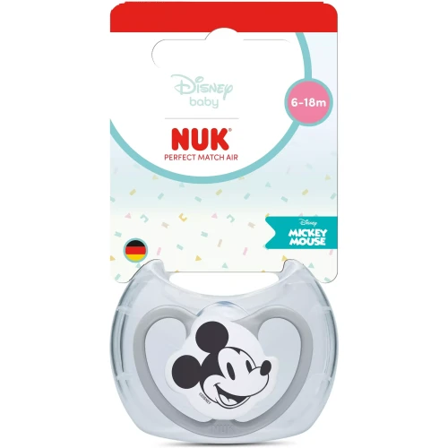 Suzeta ortodontica din silicon NUK Perfect Match Air Mickey in sort., 6-18 luni cumpăra în Chișinau
