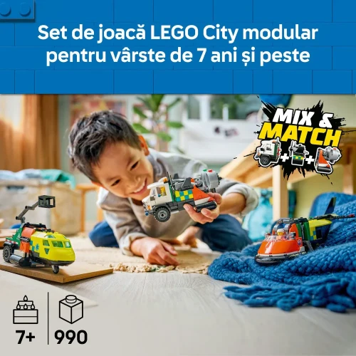 Конструктор Lego City Airplane, Service Truck & Hovercraft Remix, 990 элементов купить в Кишиневе