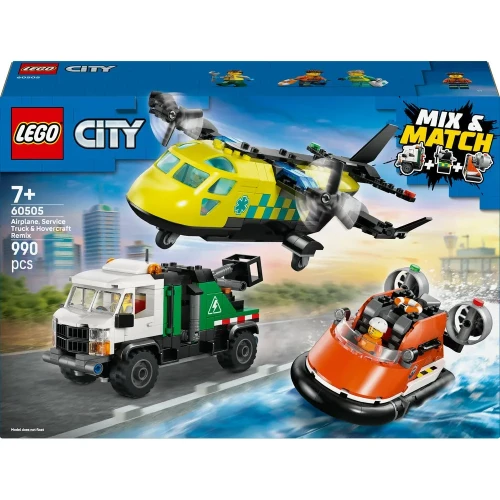 Конструктор Lego City Airplane, Service Truck & Hovercraft Remix, 990 элементов купить в Кишиневе