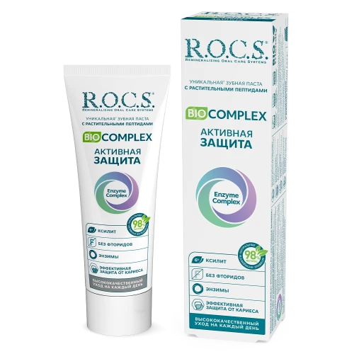 Зубная паста R.O.C.S. BIOCOMPLEX Активная защита (12 лет +) купить в Кишиневе