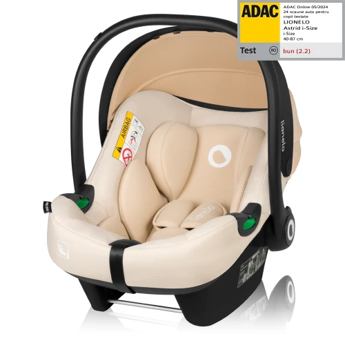 Автолюлька 40-87 см (I-Size) Lionelo Astrid Beige Sand купить в Кишиневе