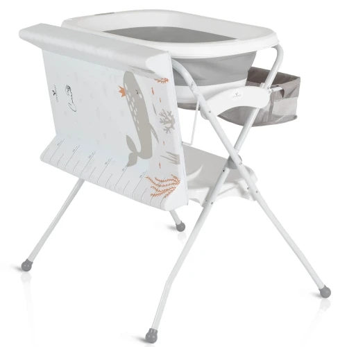 Пеленальный столик с ванночкой Moni Como Grey, 72x85x100 см купить в Кишиневе