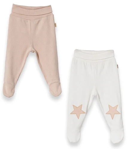 Pantaloni BabyCosy Beige & Ivory, 2 buc. (3-6L) cumpăra în Chișinau