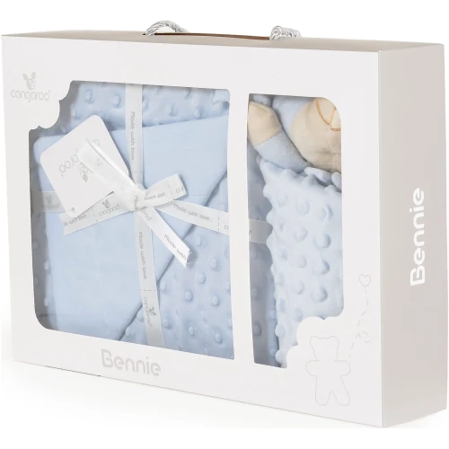 Пледик с игрушкой Moni Bennie Blue, 100x75 см купить в Кишиневе