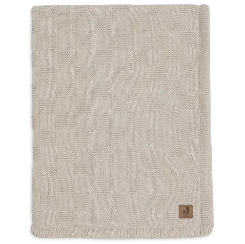 Пледик Jollein Box Knit GOTS Warm Sand/Velvet, 75x100 см купить в Кишиневе