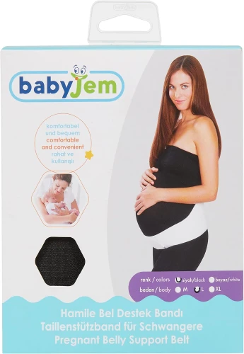 Centură abdominală pentru susținere prenatală BabyJem Albă, Mărimea L (101-110 cm) cumpăra în Chișinau