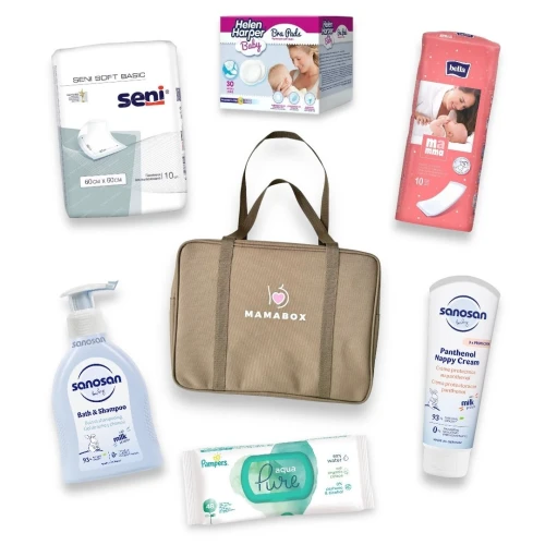 Geantă pentru maternitate Mamabox Basic Bella/Sanosan, 17 articole cumpăra în Chișinau