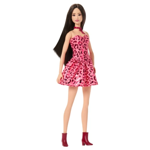 Păpușă Barbie Fashionistas în rochie roz cu imprimeu leopard, 30 cm cumpăra în Chișinau