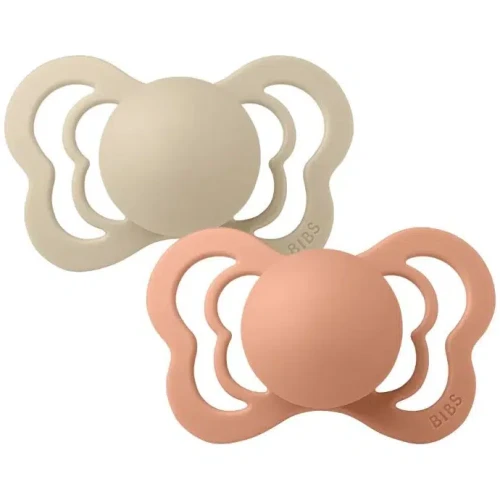 Suzetă anatomică din silicon Bibs Couture Vanilla & Peach (0-6 luni), 2 buc. cumpăra în Chișinau